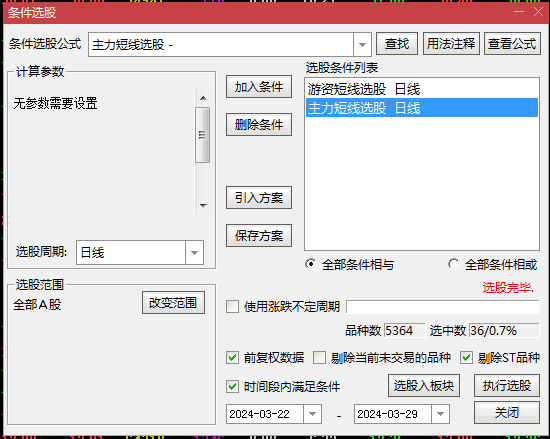 今选〖主力游资短线财富密码〗主图/副图/选股指标 涵盖主力游资短线策略 六个指标全部源码提供 通达信 源码