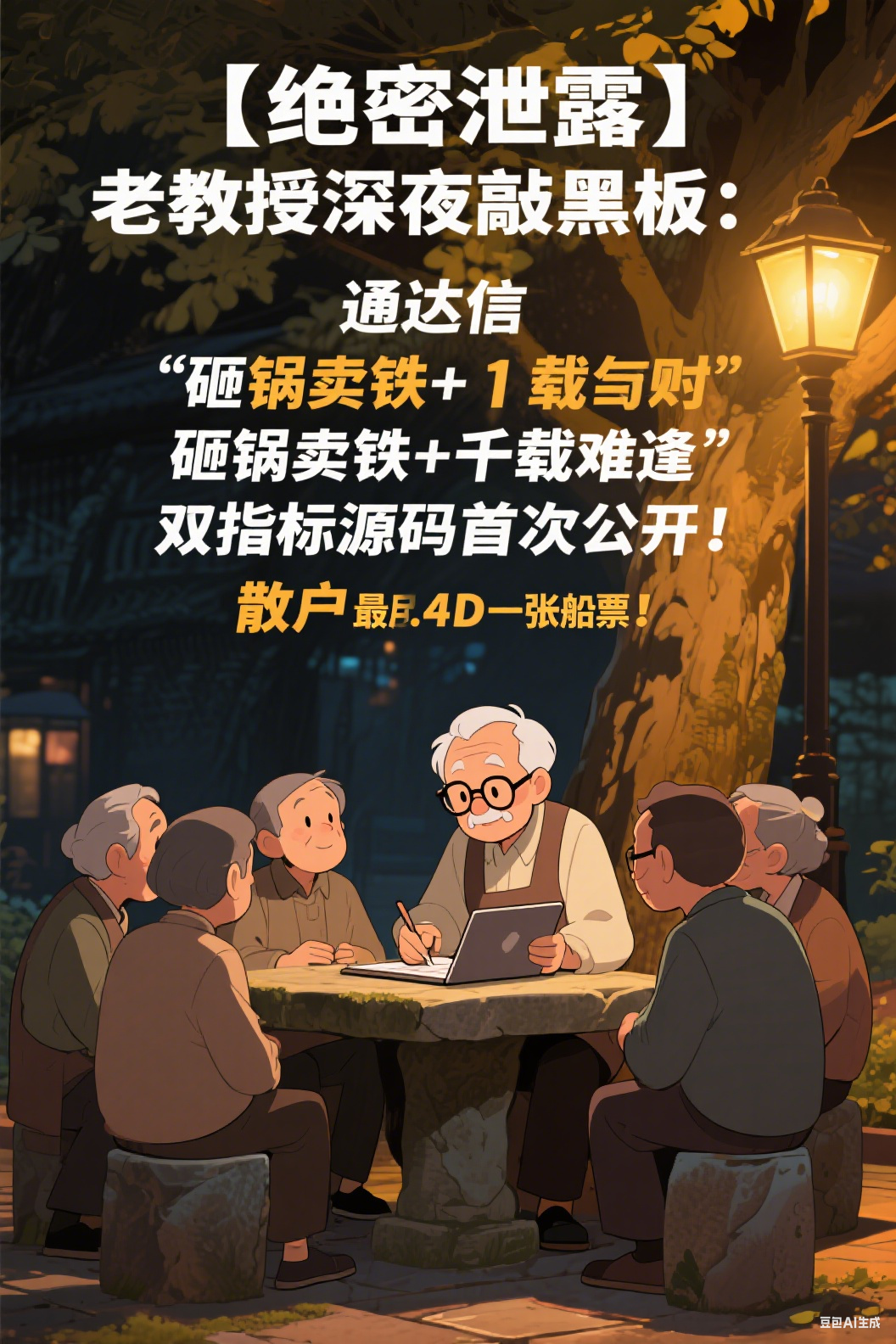 【绝密泄露】老教授深夜敲黑板：通达信“砸锅卖铁+千载难逢”双指标源码首次公开！散户抄底的最后一张船票！
