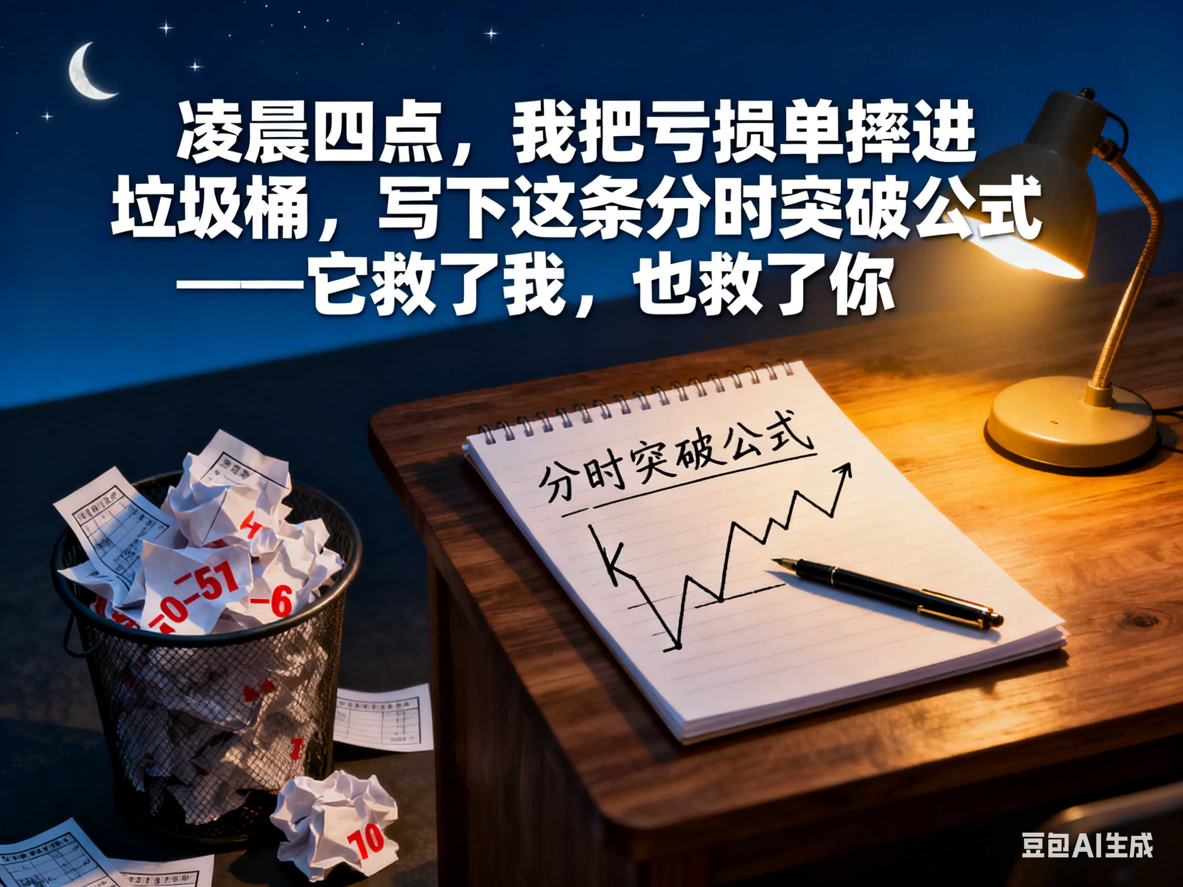 凌晨四点，我把亏损单摔进垃圾桶，写下这条分时突破公式——它救了我，也救了你
