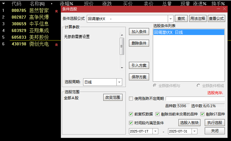 今选【回调潜伏】主图/副图/选股指标，通过量化回调幅度与企稳信号，提示潜在低吸点位！