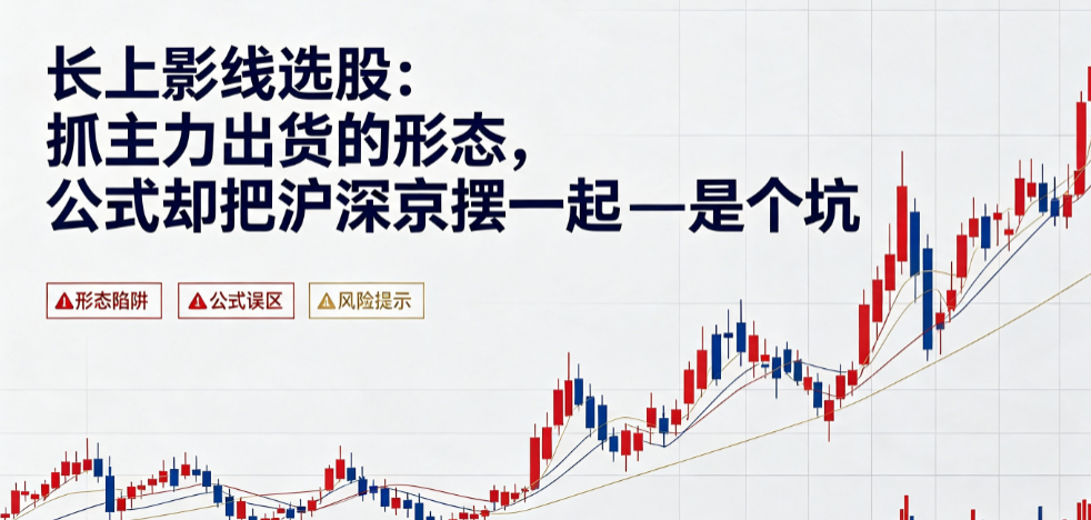 长上影线选股：抓主力出货的形态，公式却把沪深京摆一起 — 是个坑