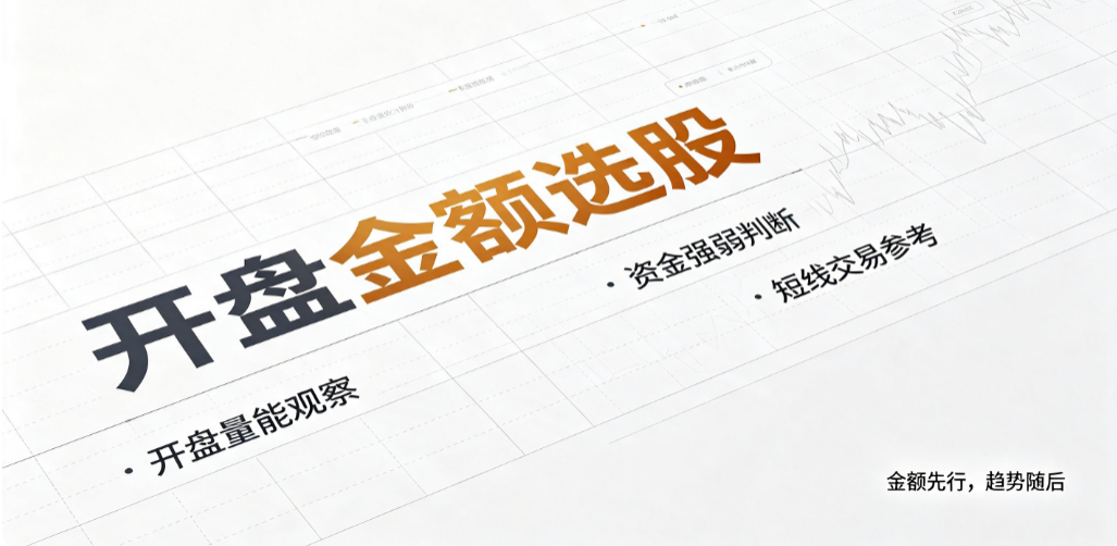 开盘金额选股：DYNAINFO(4)