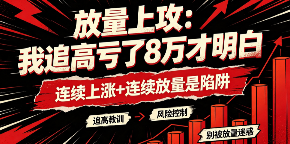 放量上攻：我追高亏了8万才明白，连续上涨+连续放量是陷阱