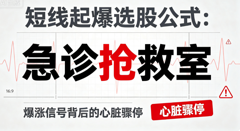 短线起爆选股公式：急诊抢救室——爆涨信号背后的心脏骤停