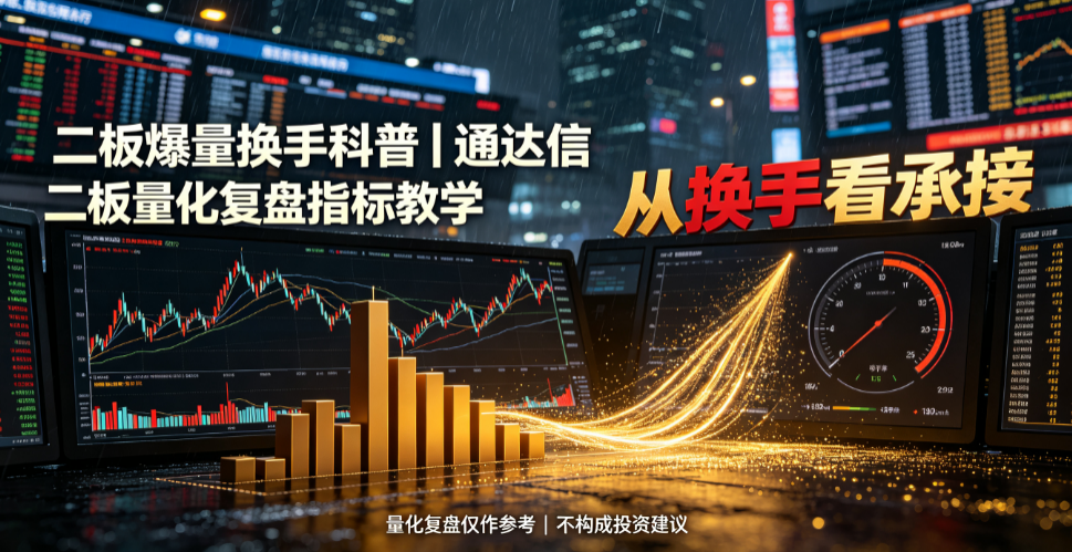 二板爆量换手科普｜通达信二板量化复盘指标教学