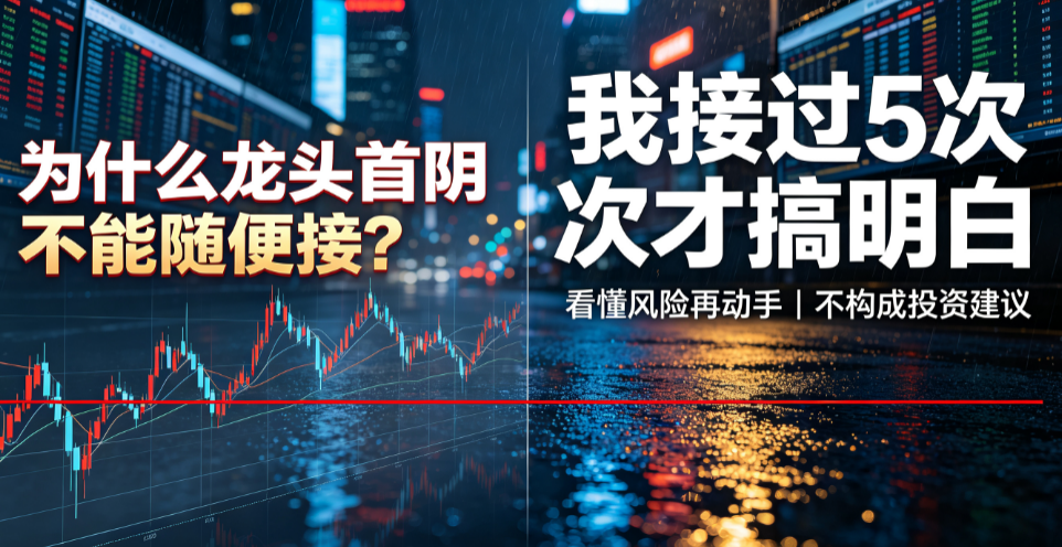  为什么龙头首阴不能随便接？我接过5次才搞明白