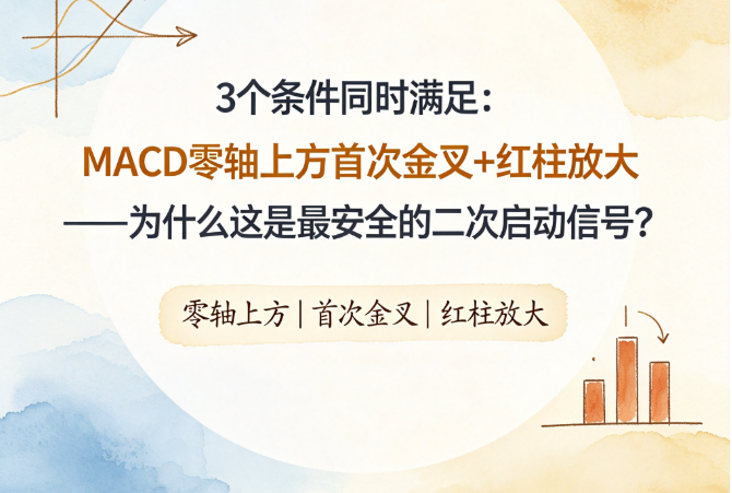 一个被机构交易员私藏的MACD用法：零轴上方首次金叉+红柱放大