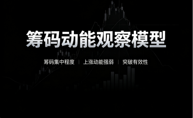 筹码动能观察模型：量价动能评估+34日波段趋势+价格位置走强，帮你识别资金活跃共振的观察窗口