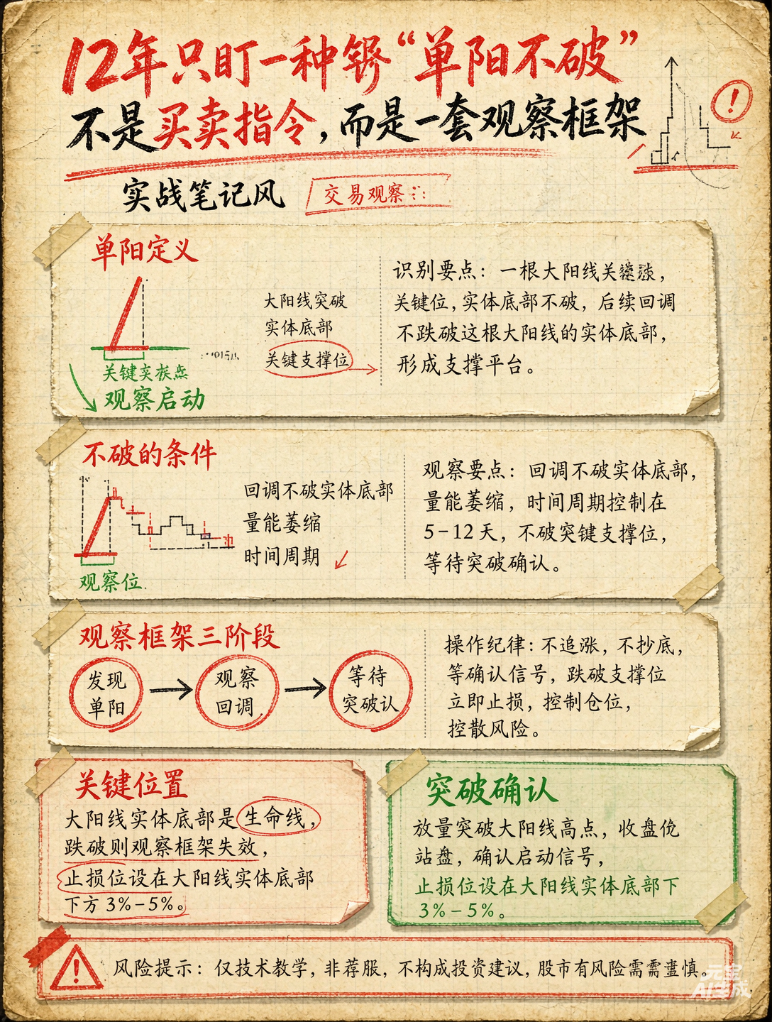 12年只盯一种K线形态："单阳不破"不是买卖指令，而是一套观察框架