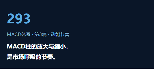 293. MACD柱的加速与减速：动能的呼吸节奏